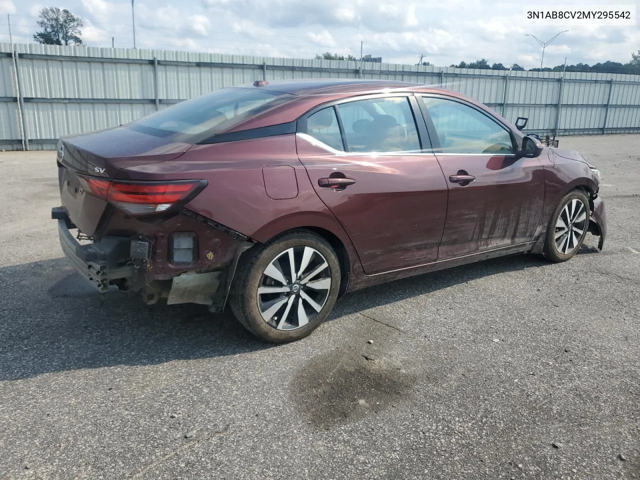 2021 Nissan Sentra Sv VIN: 3N1AB8CV2MY295542 Lot: 71945574