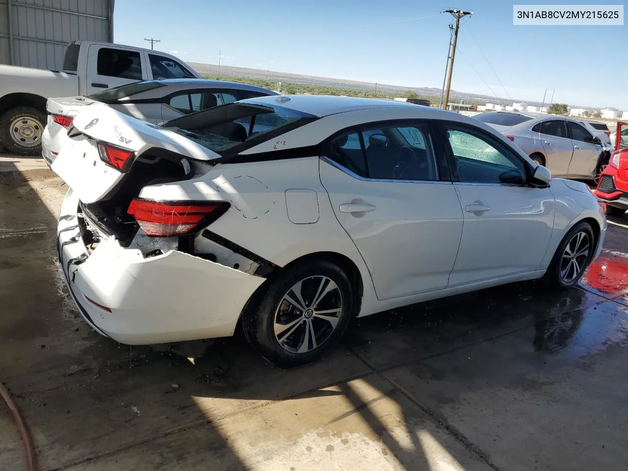 2021 Nissan Sentra Sv VIN: 3N1AB8CV2MY215625 Lot: 72003584