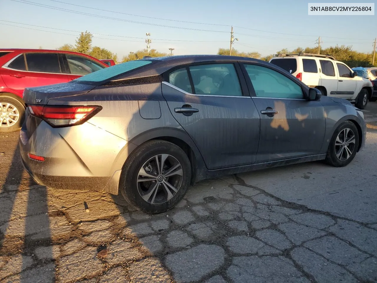 2021 Nissan Sentra Sv VIN: 3N1AB8CV2MY226804 Lot: 72215614