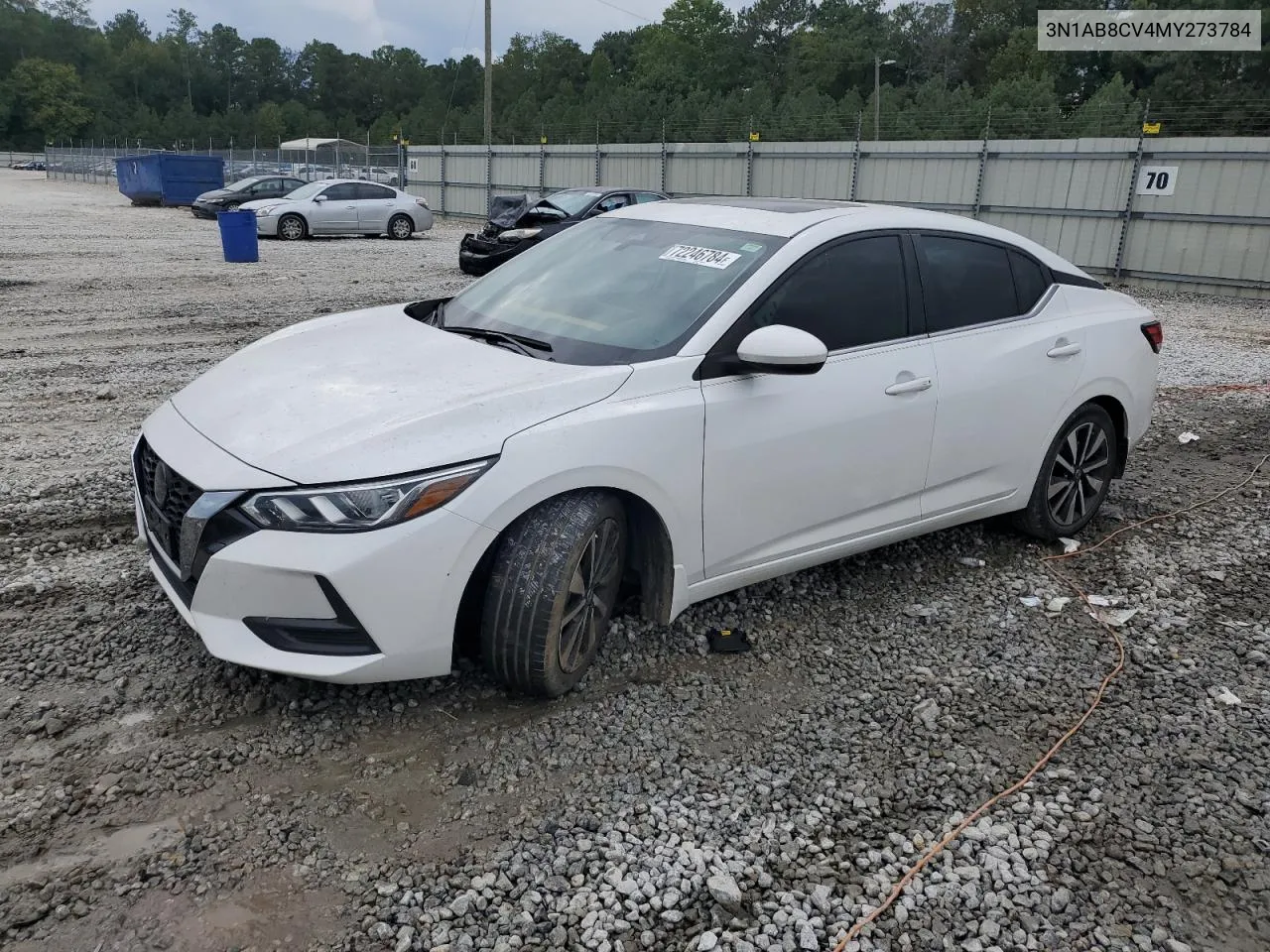 2021 Nissan Sentra Sv VIN: 3N1AB8CV4MY273784 Lot: 72246784