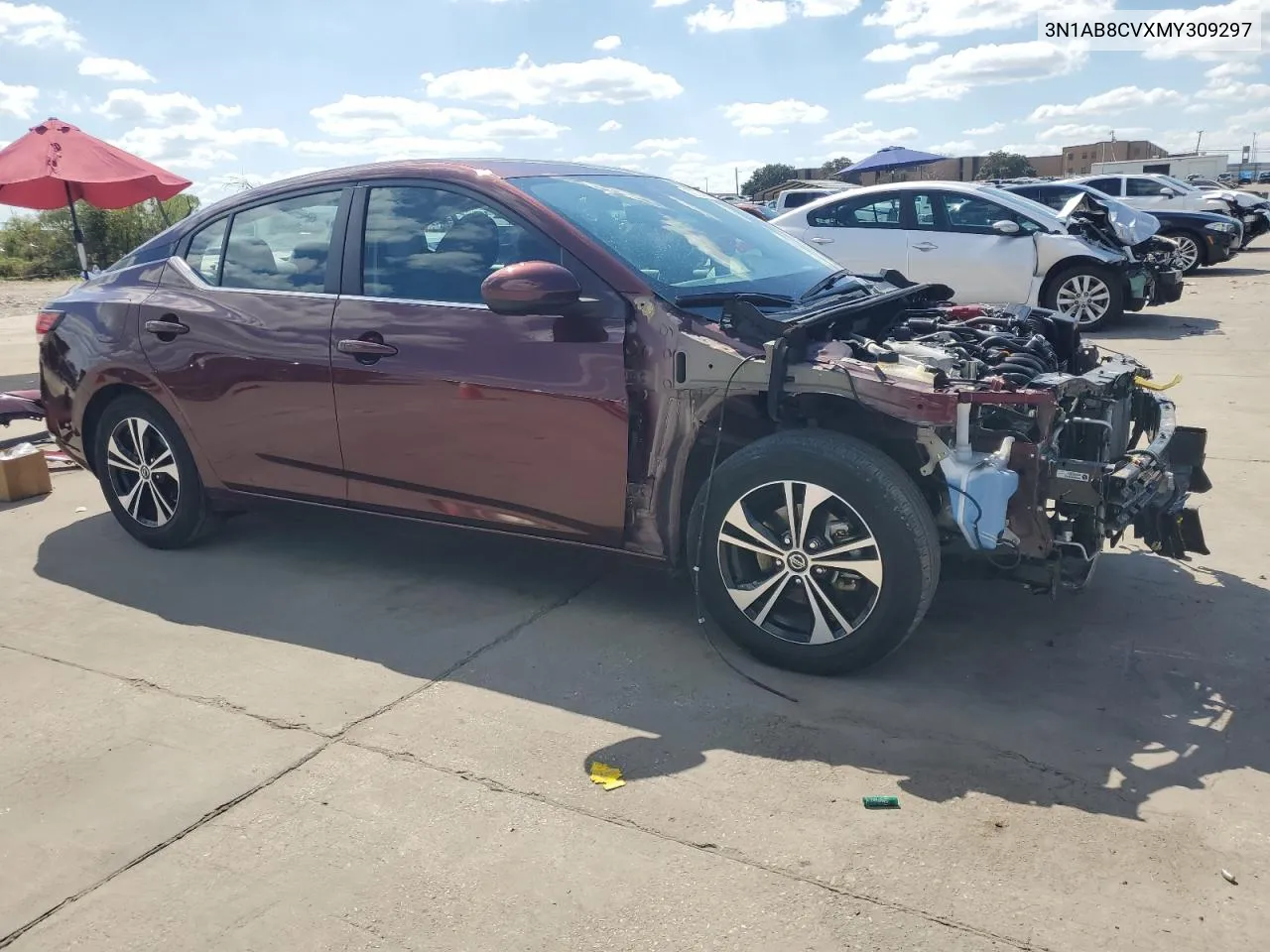 2021 Nissan Sentra Sv VIN: 3N1AB8CVXMY309297 Lot: 72274744