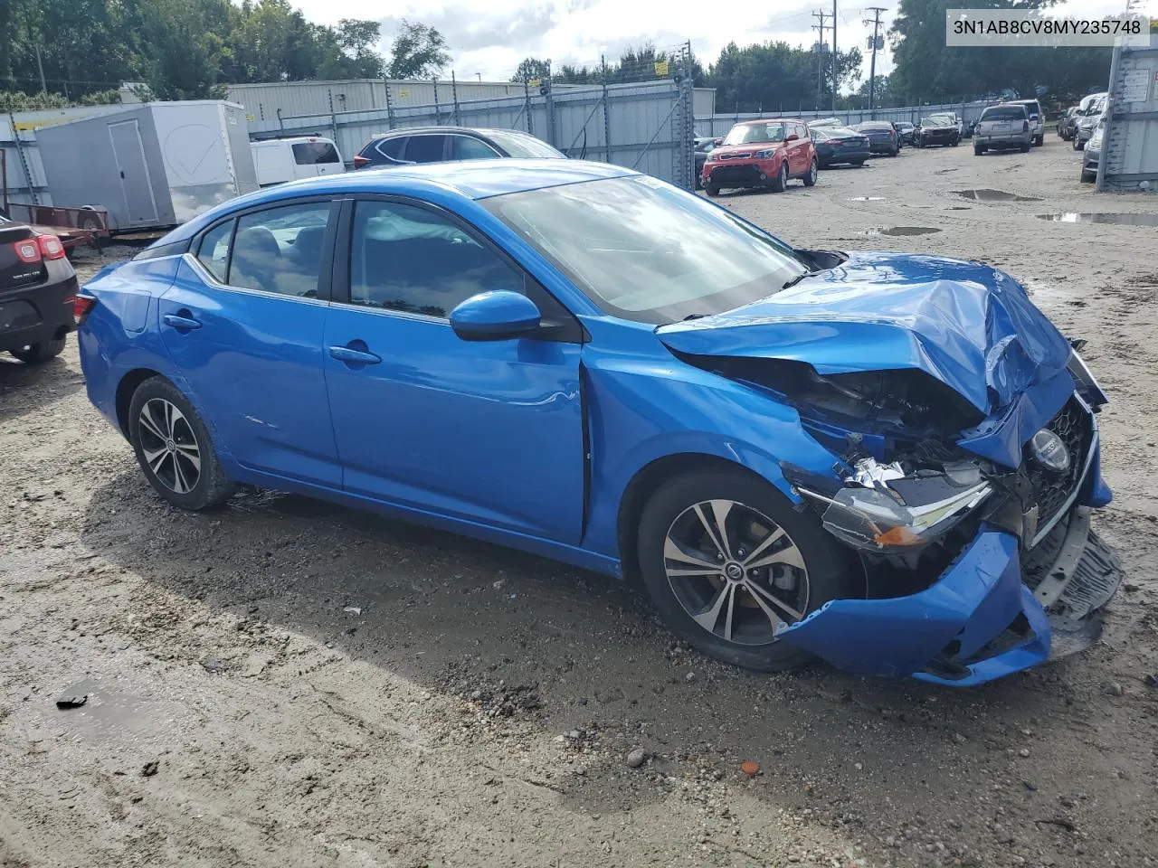 2021 Nissan Sentra Sv VIN: 3N1AB8CV8MY235748 Lot: 72333414