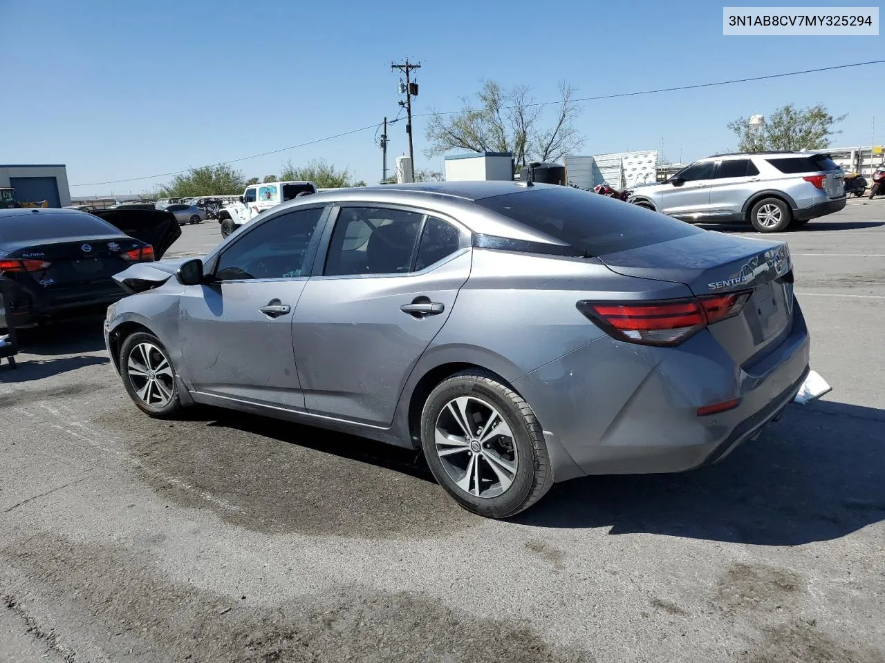 2021 Nissan Sentra Sv VIN: 3N1AB8CV7MY325294 Lot: 72546844