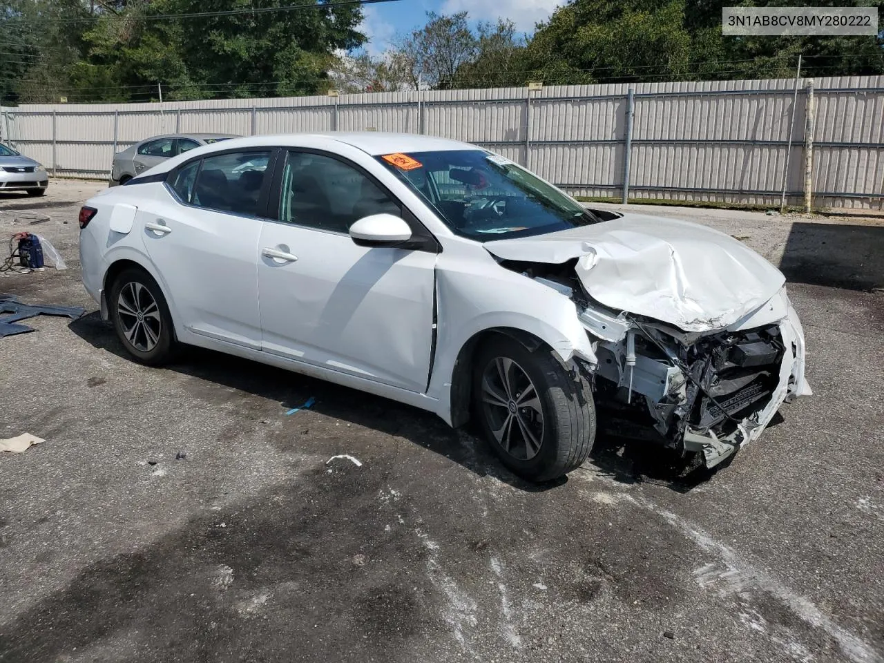 2021 Nissan Sentra Sv VIN: 3N1AB8CV8MY280222 Lot: 72567144