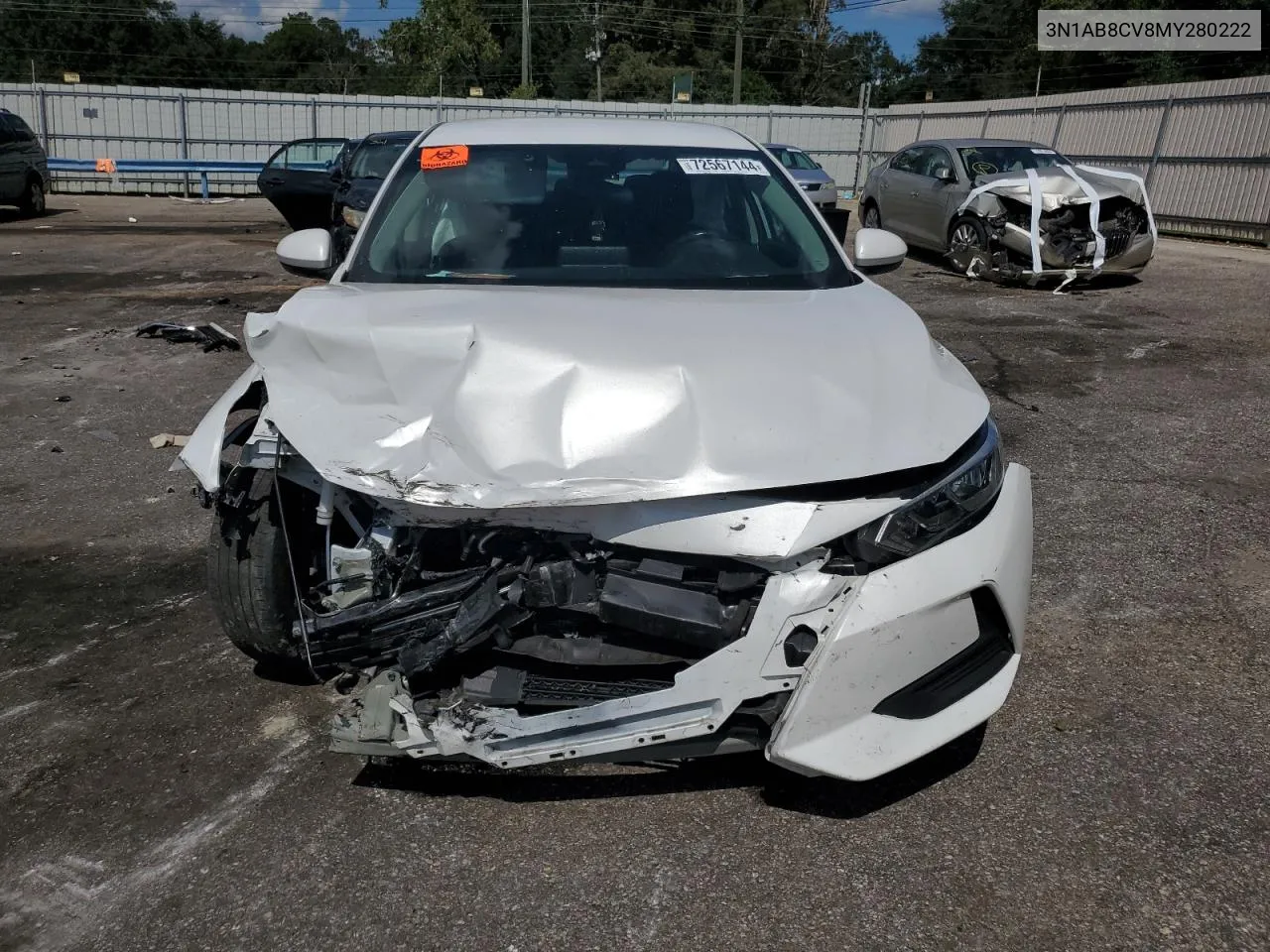 2021 Nissan Sentra Sv VIN: 3N1AB8CV8MY280222 Lot: 72567144