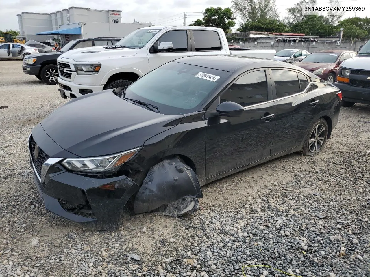 2021 Nissan Sentra Sv VIN: 3N1AB8CVXMY259369 Lot: 72801864