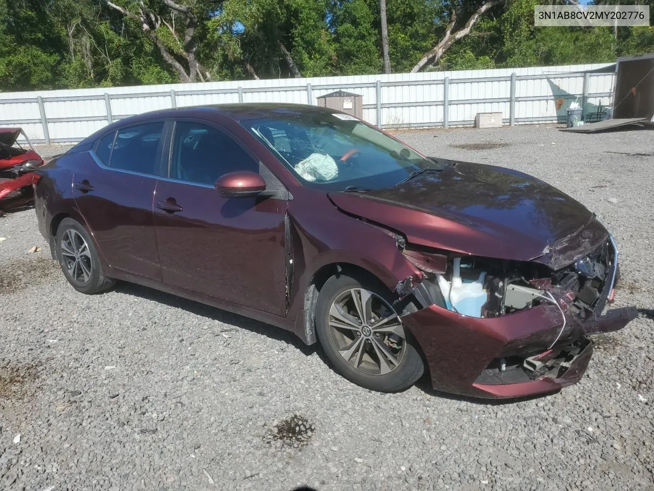 2021 Nissan Sentra Sv VIN: 3N1AB8CV2MY202776 Lot: 72826814