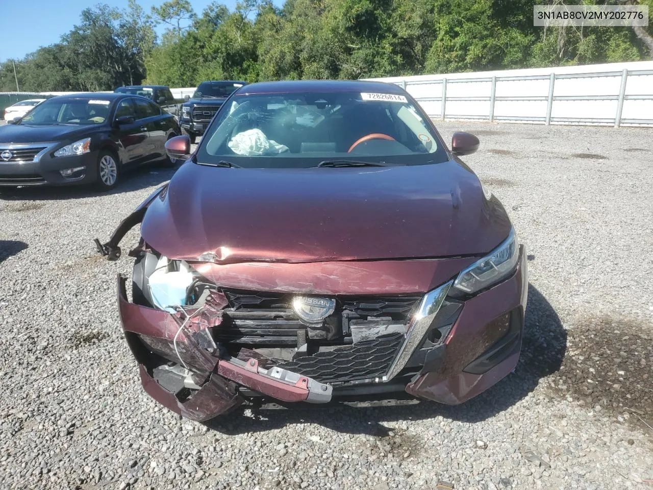 2021 Nissan Sentra Sv VIN: 3N1AB8CV2MY202776 Lot: 72826814