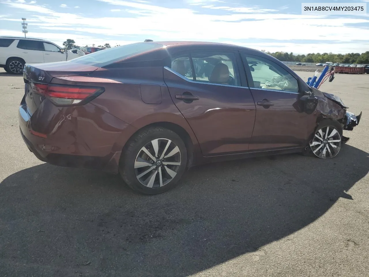 2021 Nissan Sentra Sv VIN: 3N1AB8CV4MY203475 Lot: 72900374