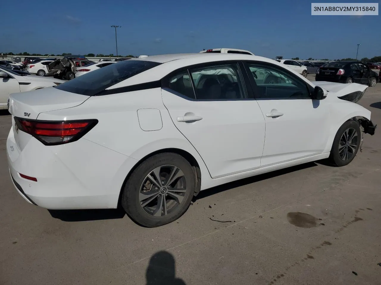 2021 Nissan Sentra Sv VIN: 3N1AB8CV2MY315840 Lot: 73122094