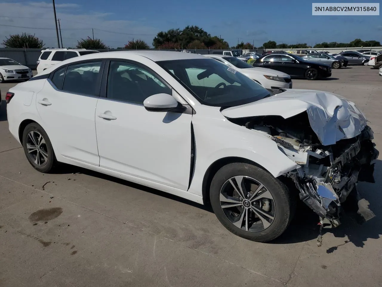 2021 Nissan Sentra Sv VIN: 3N1AB8CV2MY315840 Lot: 73122094