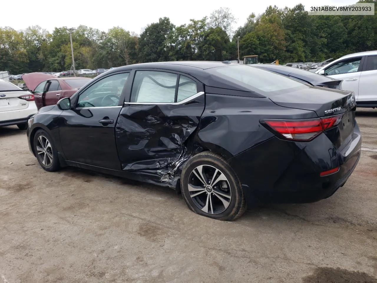 2021 Nissan Sentra Sv VIN: 3N1AB8CV8MY203933 Lot: 73149864