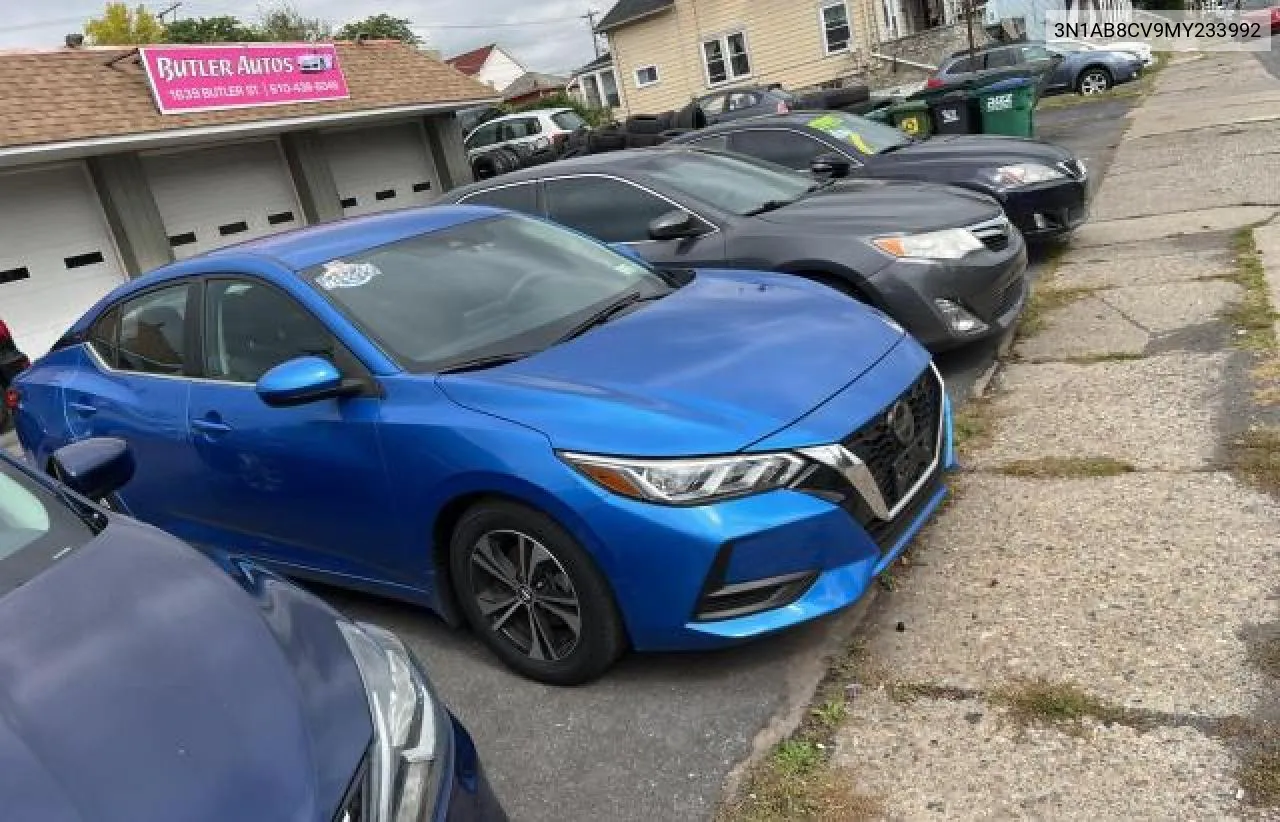 2021 Nissan Sentra Sv VIN: 3N1AB8CV9MY233992 Lot: 73176704