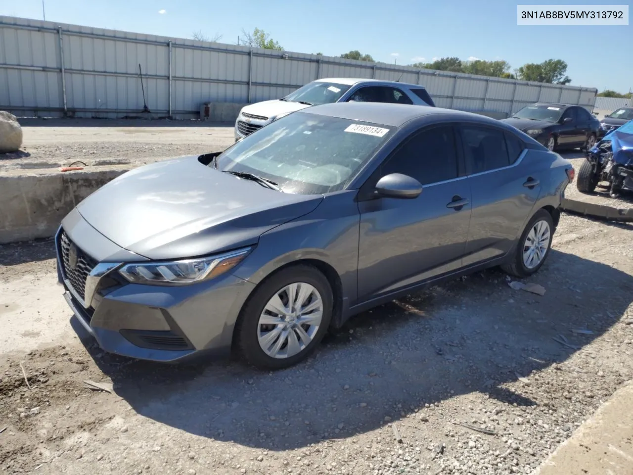 2021 Nissan Sentra S VIN: 3N1AB8BV5MY313792 Lot: 73189134