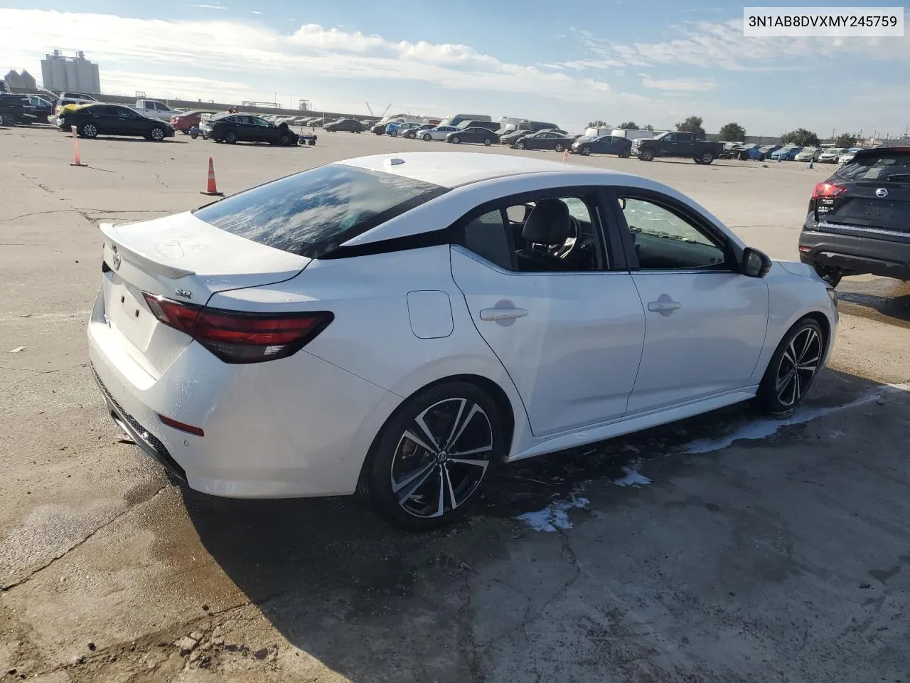 2021 Nissan Sentra Sr VIN: 3N1AB8DVXMY245759 Lot: 73313994