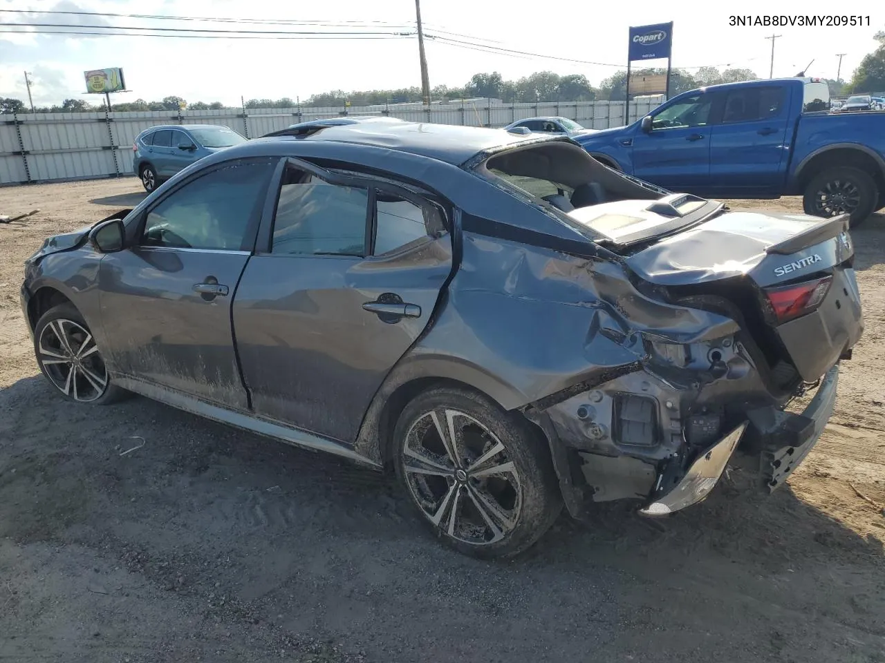 2021 Nissan Sentra Sr VIN: 3N1AB8DV3MY209511 Lot: 73441224