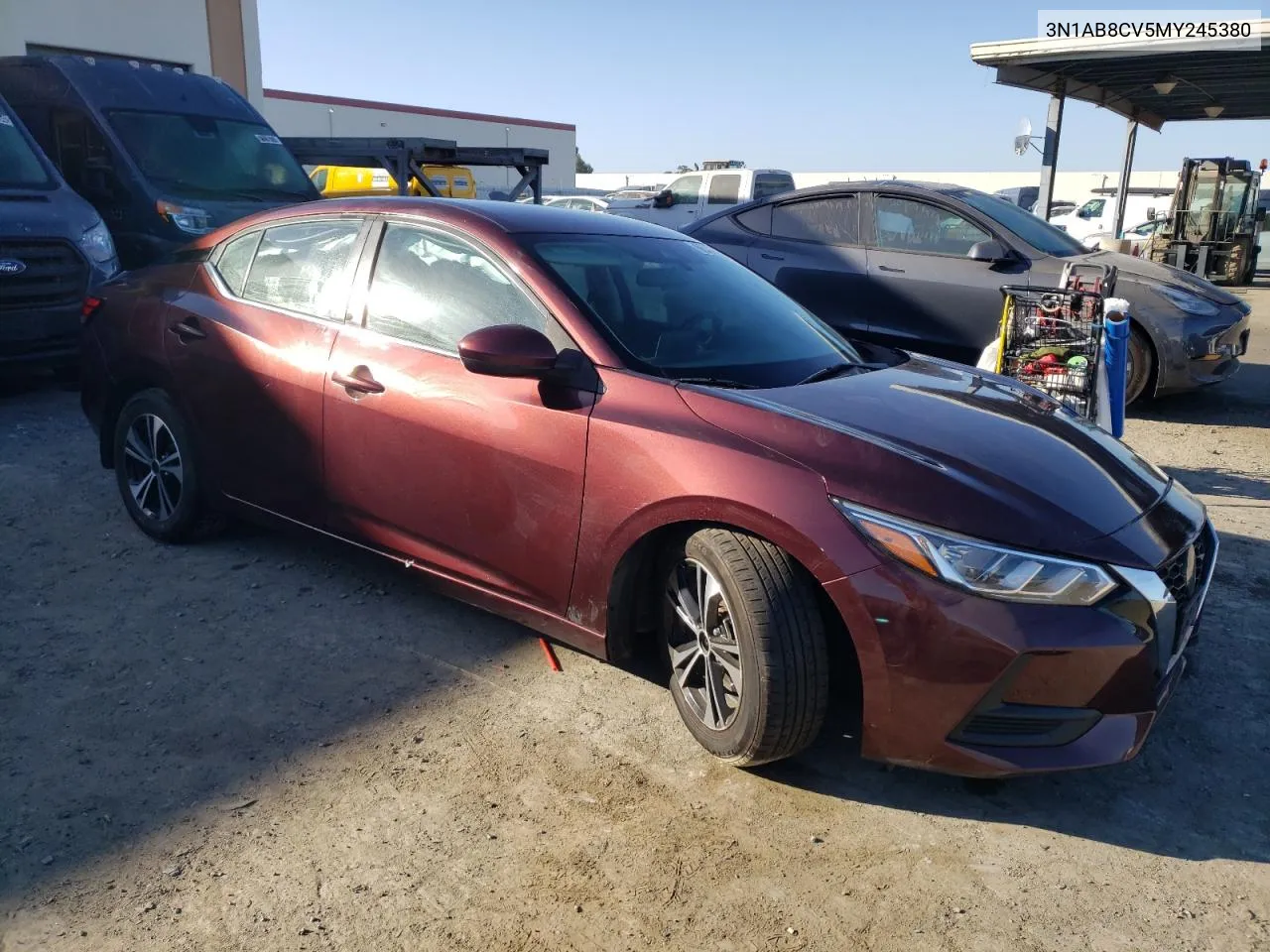 2021 Nissan Sentra Sv VIN: 3N1AB8CV5MY245380 Lot: 73490544