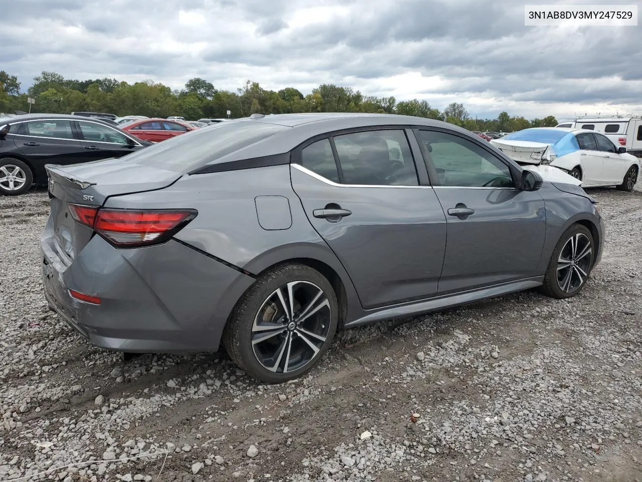 2021 Nissan Sentra Sr VIN: 3N1AB8DV3MY247529 Lot: 73500334