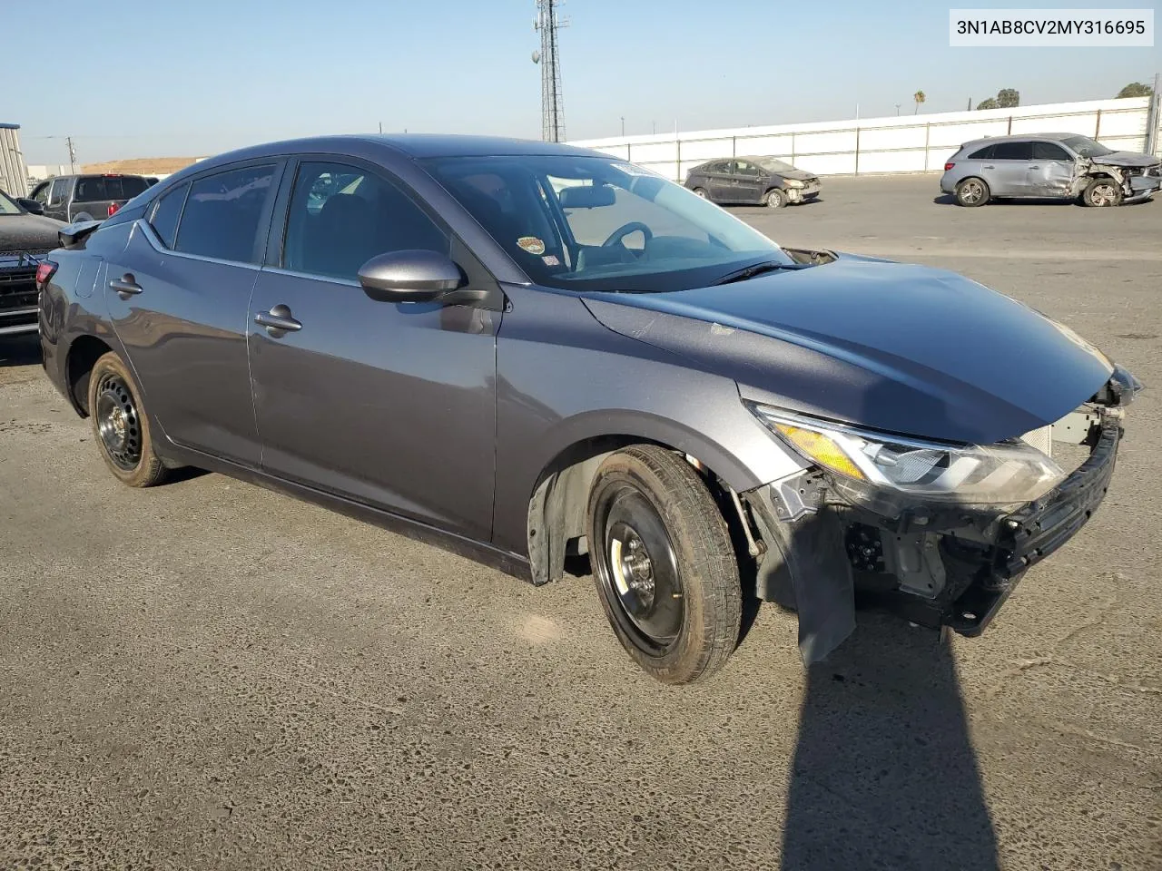 2021 Nissan Sentra Sv VIN: 3N1AB8CV2MY316695 Lot: 73602934