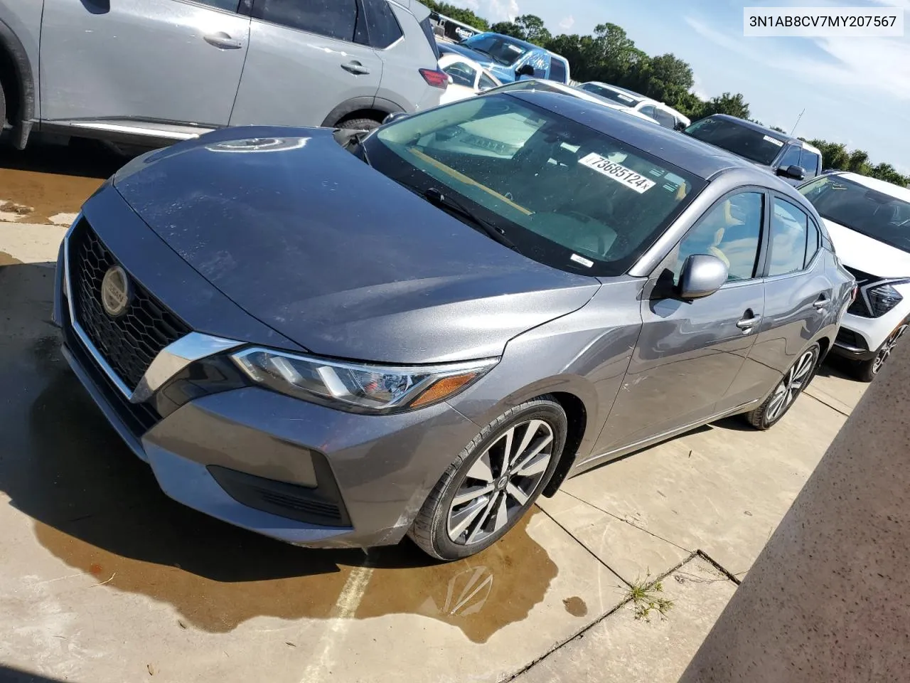 2021 Nissan Sentra Sv VIN: 3N1AB8CV7MY207567 Lot: 73685124