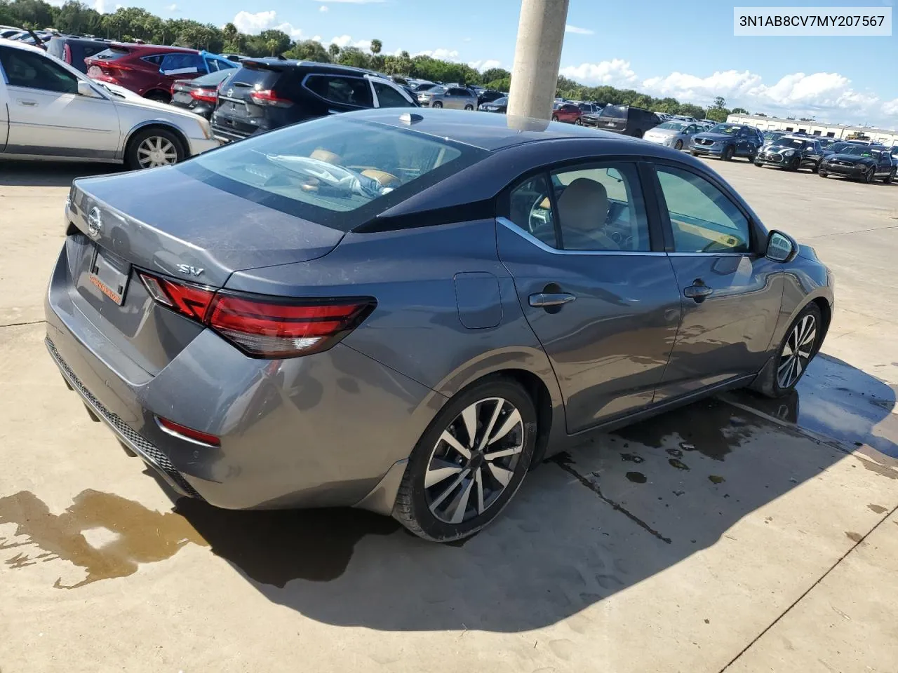 2021 Nissan Sentra Sv VIN: 3N1AB8CV7MY207567 Lot: 73685124