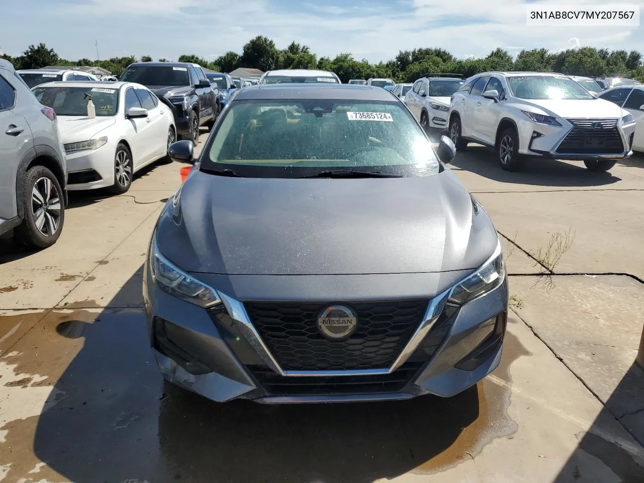 2021 Nissan Sentra Sv VIN: 3N1AB8CV7MY207567 Lot: 73685124