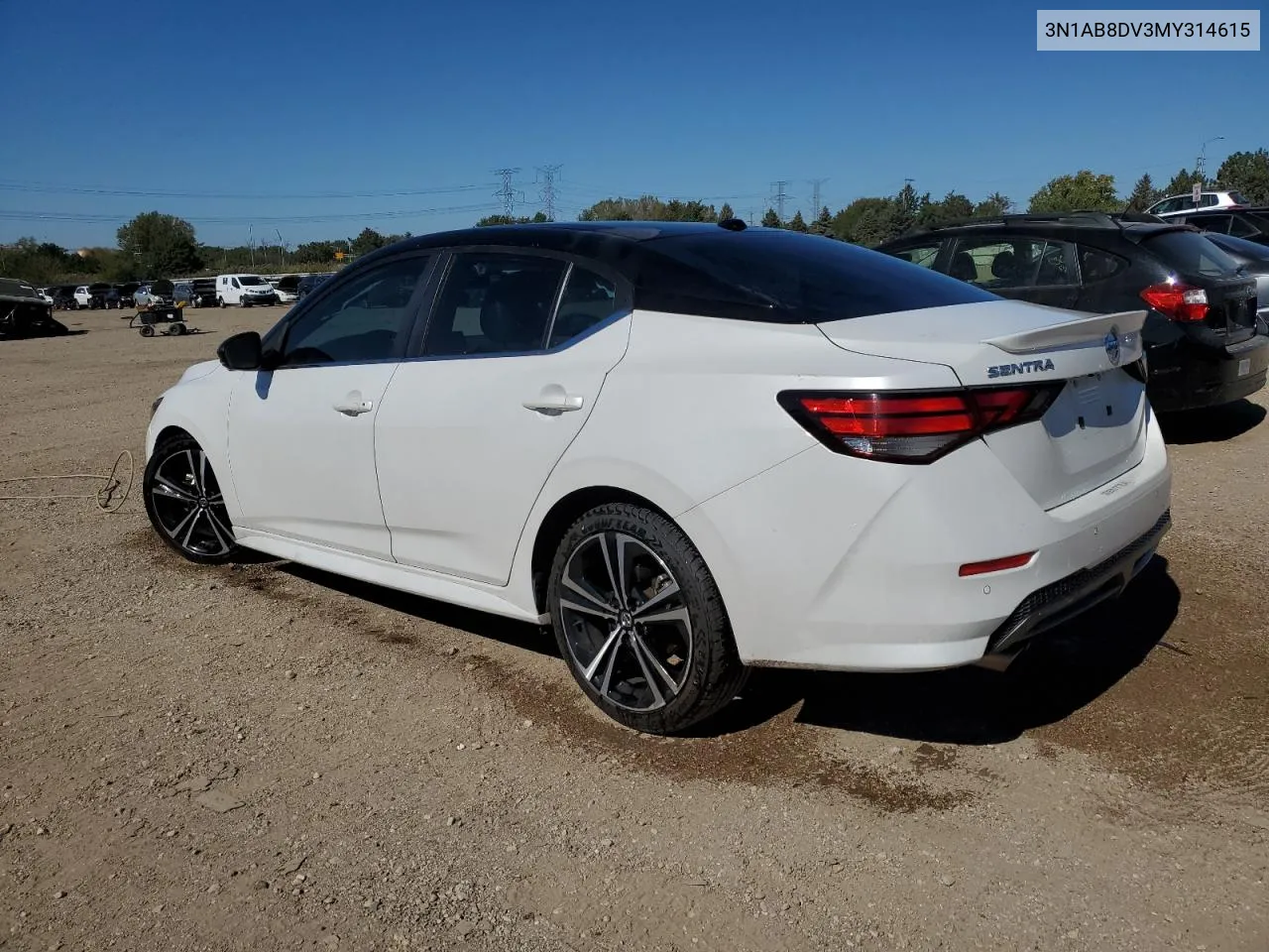 2021 Nissan Sentra Sr VIN: 3N1AB8DV3MY314615 Lot: 73701694