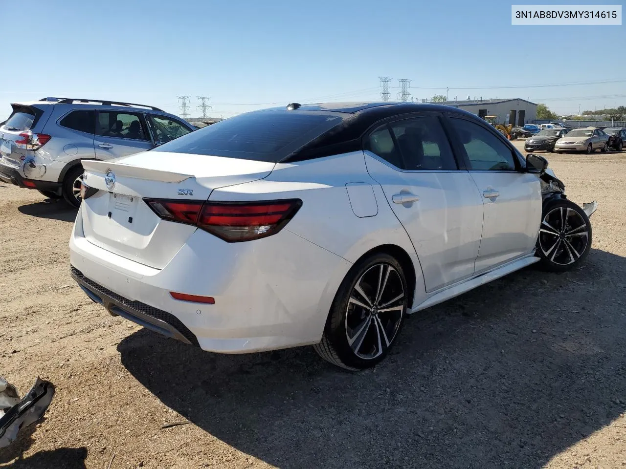 2021 Nissan Sentra Sr VIN: 3N1AB8DV3MY314615 Lot: 73701694