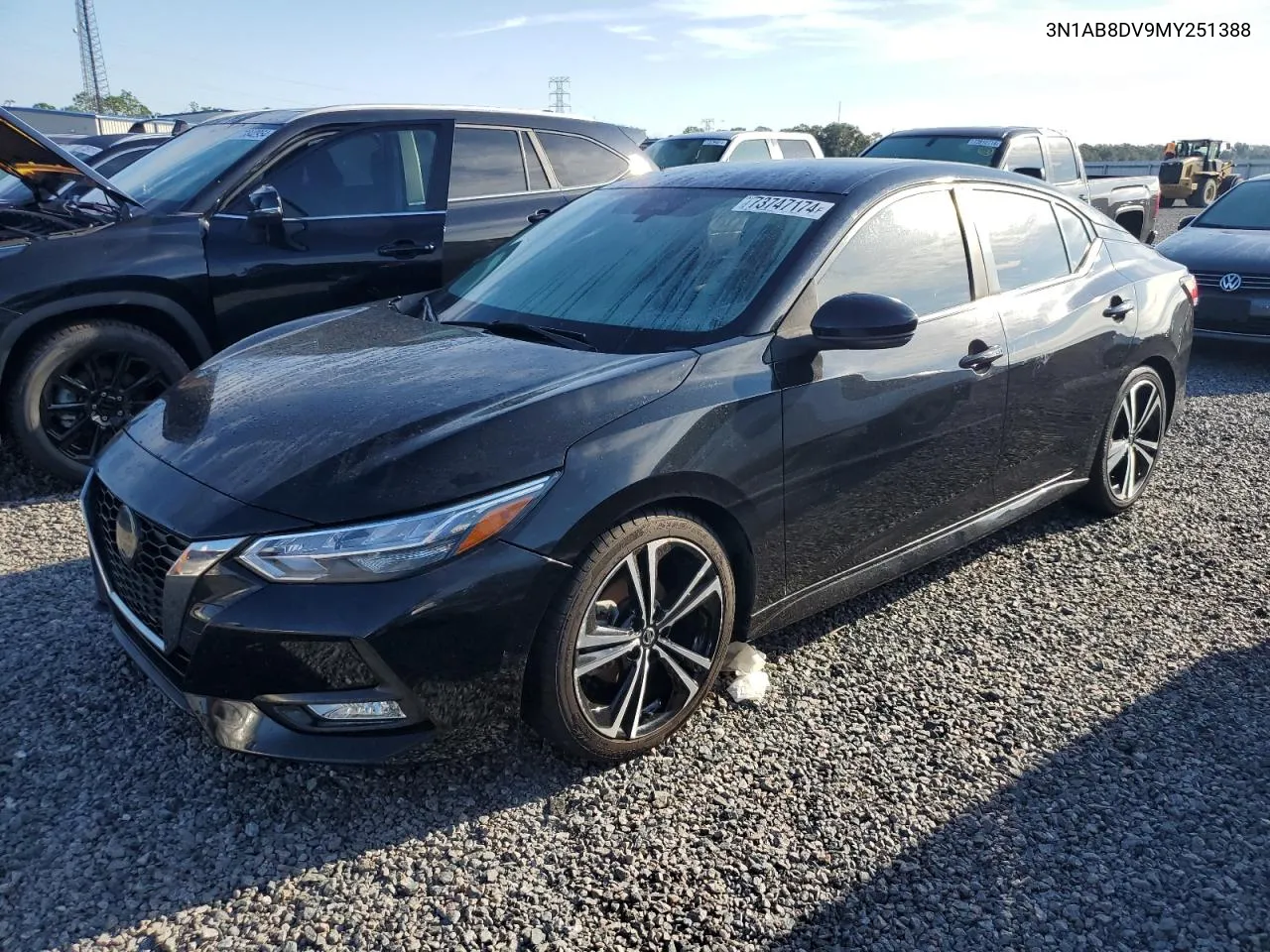 2021 Nissan Sentra Sr VIN: 3N1AB8DV9MY251388 Lot: 73747174