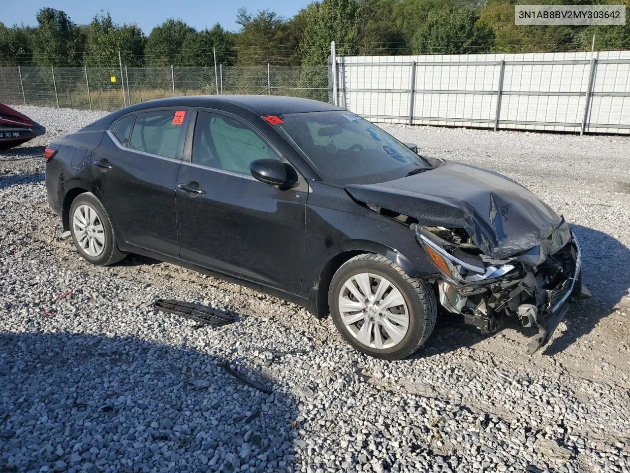 2021 Nissan Sentra S VIN: 3N1AB8BV2MY303642 Lot: 73794114