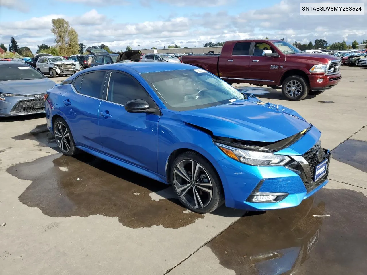 2021 Nissan Sentra Sr VIN: 3N1AB8DV8MY283524 Lot: 73834124