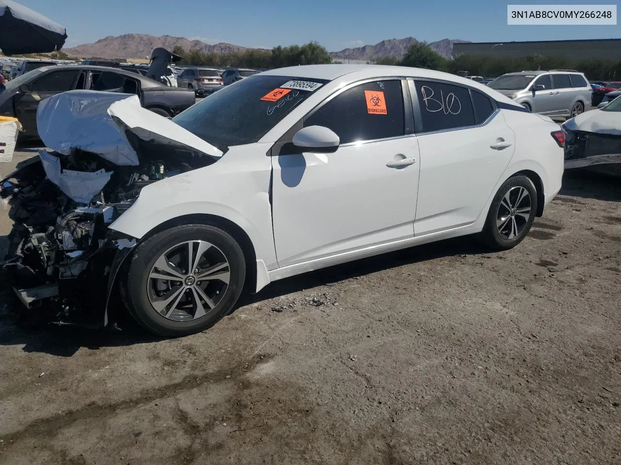 2021 Nissan Sentra Sv VIN: 3N1AB8CV0MY266248 Lot: 73895594