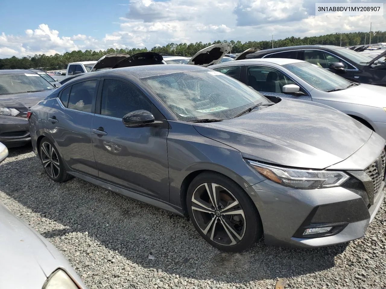 2021 Nissan Sentra Sr VIN: 3N1AB8DV1MY208907 Lot: 73951154