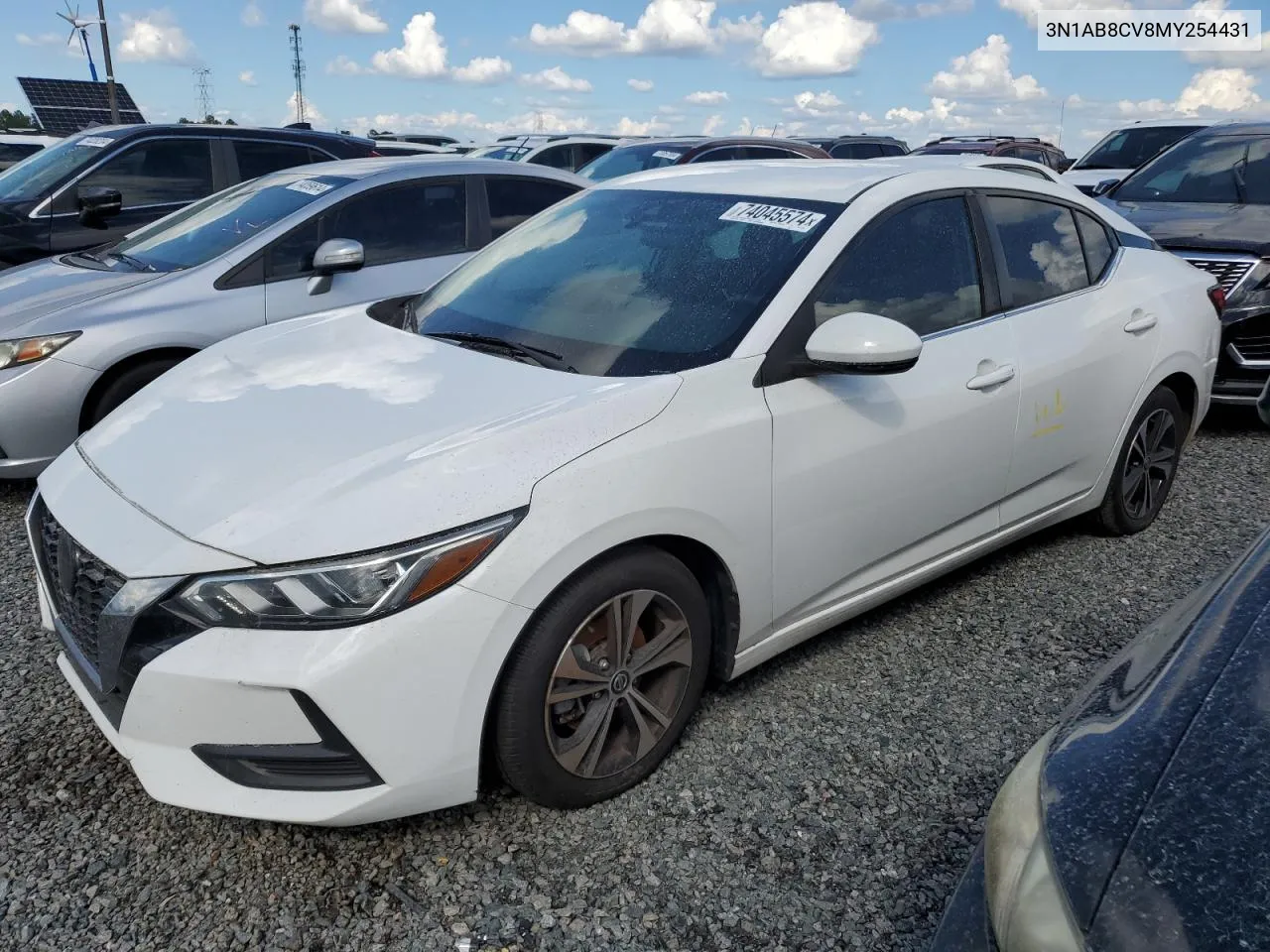 2021 Nissan Sentra Sv VIN: 3N1AB8CV8MY254431 Lot: 74045574