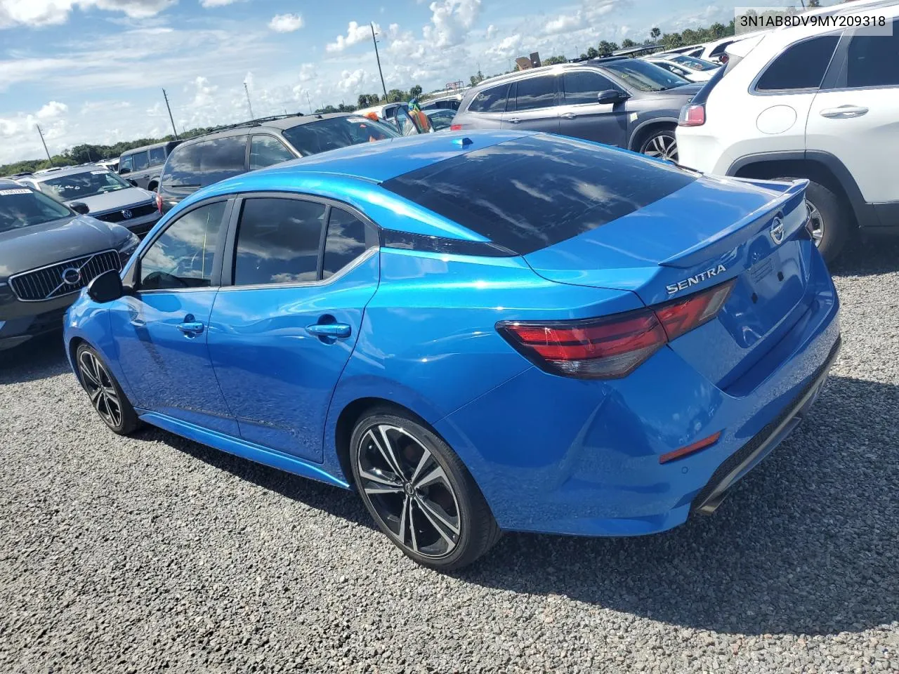 2021 Nissan Sentra Sr VIN: 3N1AB8DV9MY209318 Lot: 74188504