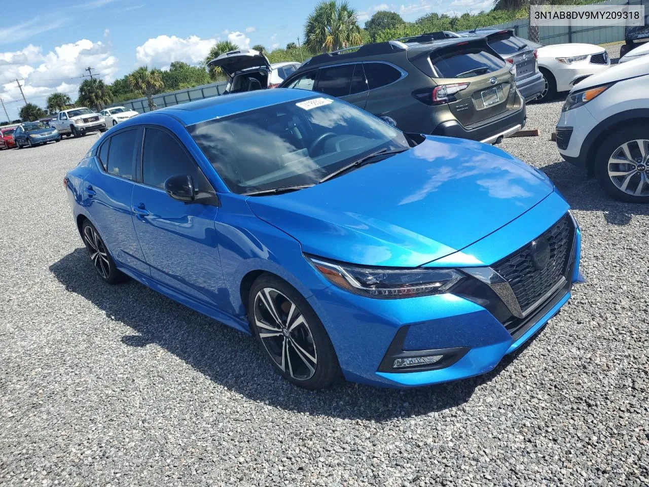 2021 Nissan Sentra Sr VIN: 3N1AB8DV9MY209318 Lot: 74188504