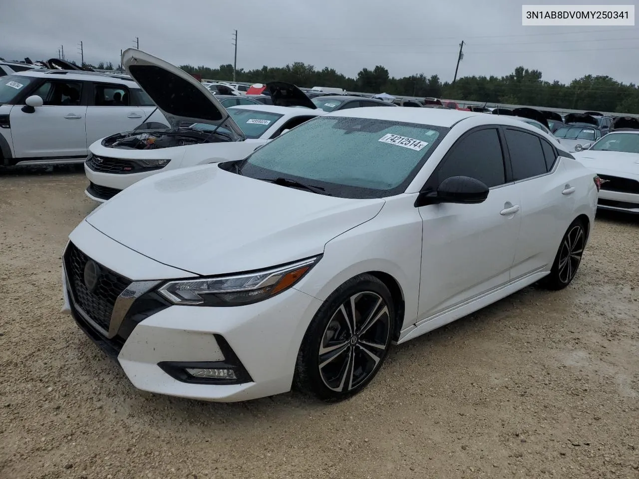 2021 Nissan Sentra Sr VIN: 3N1AB8DV0MY250341 Lot: 74212514