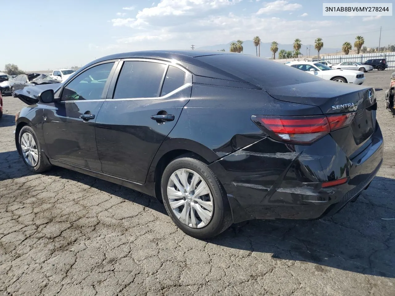 2021 Nissan Sentra S VIN: 3N1AB8BV6MY278244 Lot: 74260554