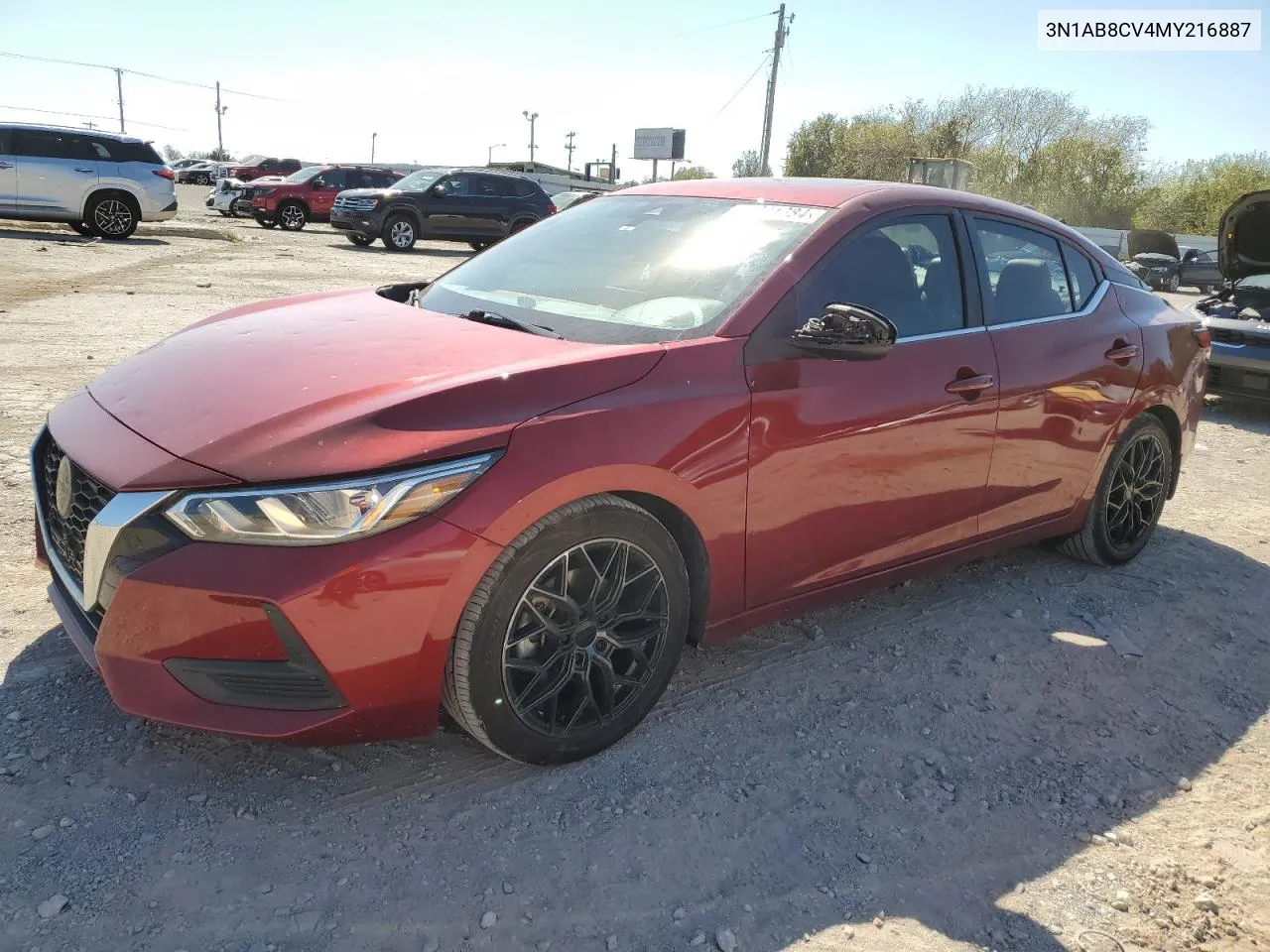 2021 Nissan Sentra Sv VIN: 3N1AB8CV4MY216887 Lot: 74341384