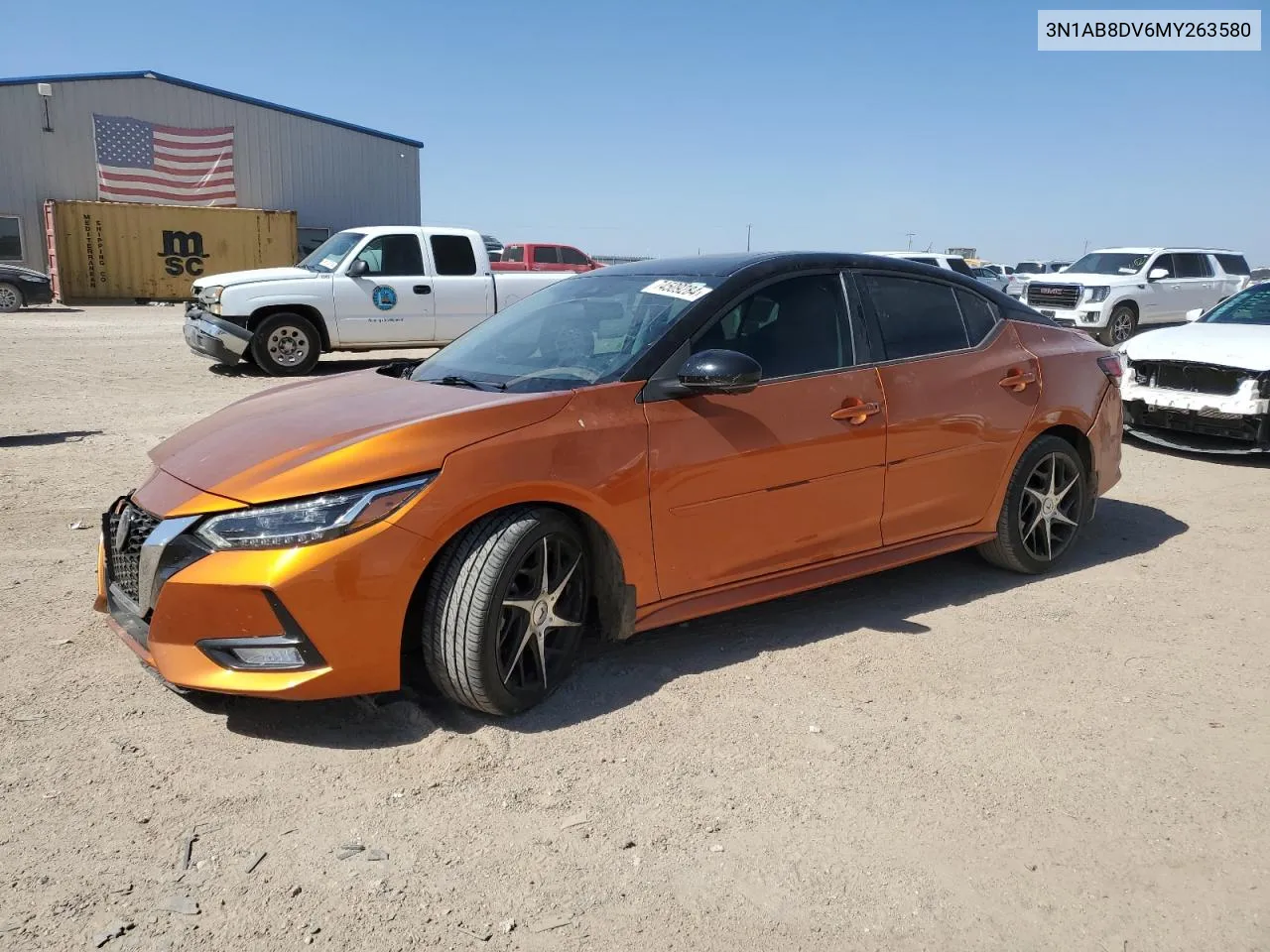 2021 Nissan Sentra Sr VIN: 3N1AB8DV6MY263580 Lot: 74509284