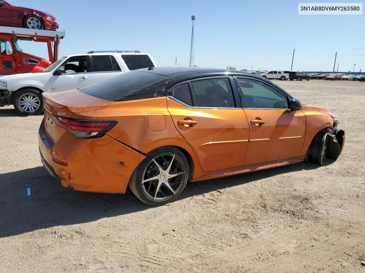 2021 Nissan Sentra Sr VIN: 3N1AB8DV6MY263580 Lot: 74509284