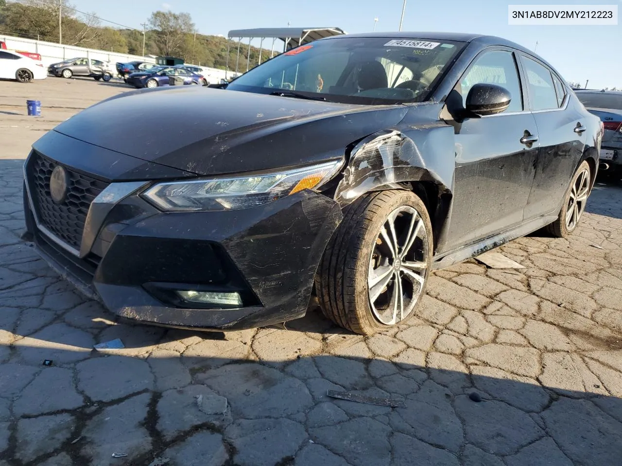 2021 Nissan Sentra Sr VIN: 3N1AB8DV2MY212223 Lot: 74515814