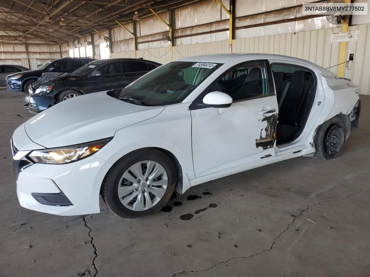 2021 Nissan Sentra S VIN: 3N1AB8BV8MY277502 Lot: 74564414