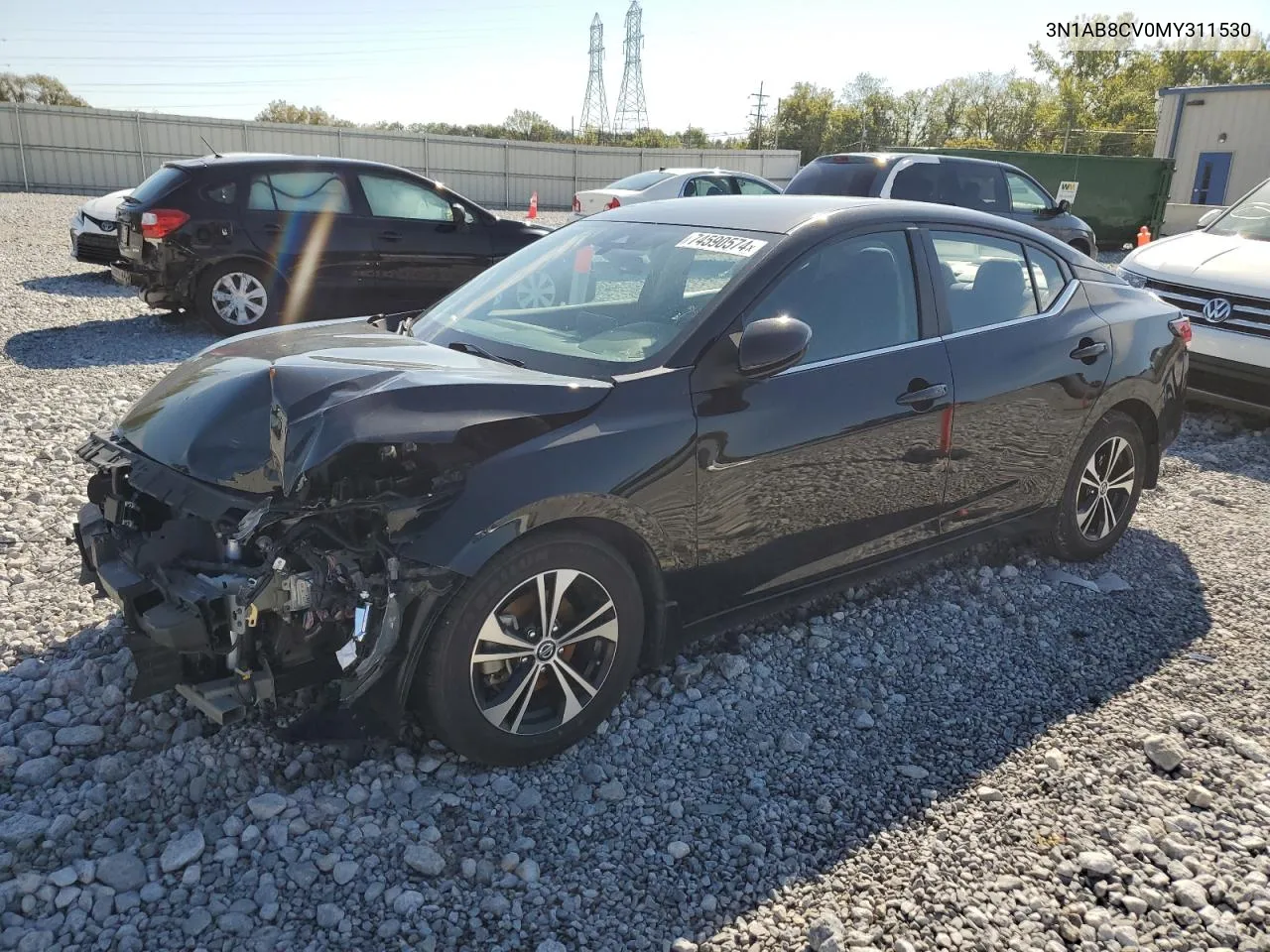 2021 Nissan Sentra Sv VIN: 3N1AB8CV0MY311530 Lot: 74590574