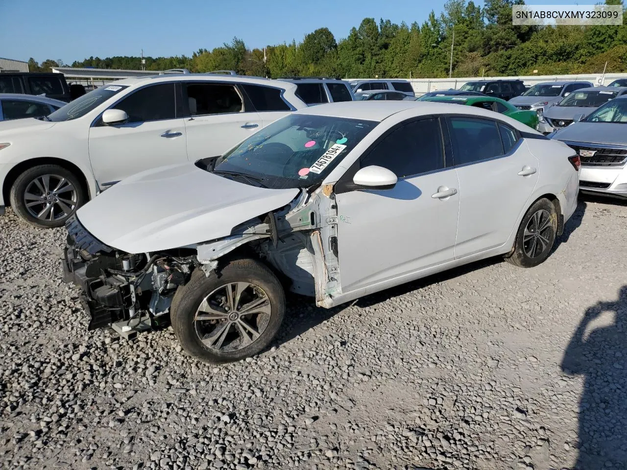 2021 Nissan Sentra Sv VIN: 3N1AB8CVXMY323099 Lot: 74678194