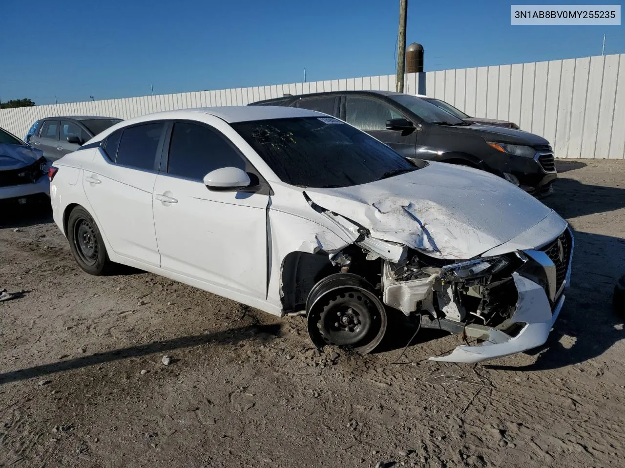 2021 Nissan Sentra S VIN: 3N1AB8BV0MY255235 Lot: 75094854