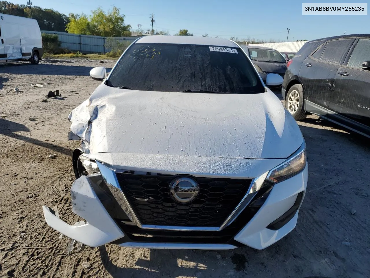 2021 Nissan Sentra S VIN: 3N1AB8BV0MY255235 Lot: 75094854