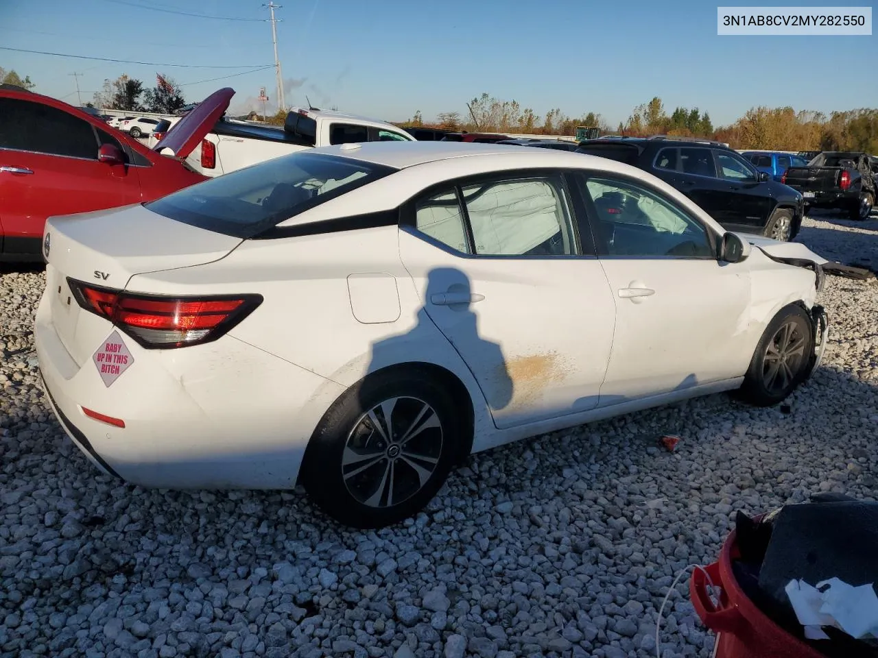 2021 Nissan Sentra Sv VIN: 3N1AB8CV2MY282550 Lot: 75208854