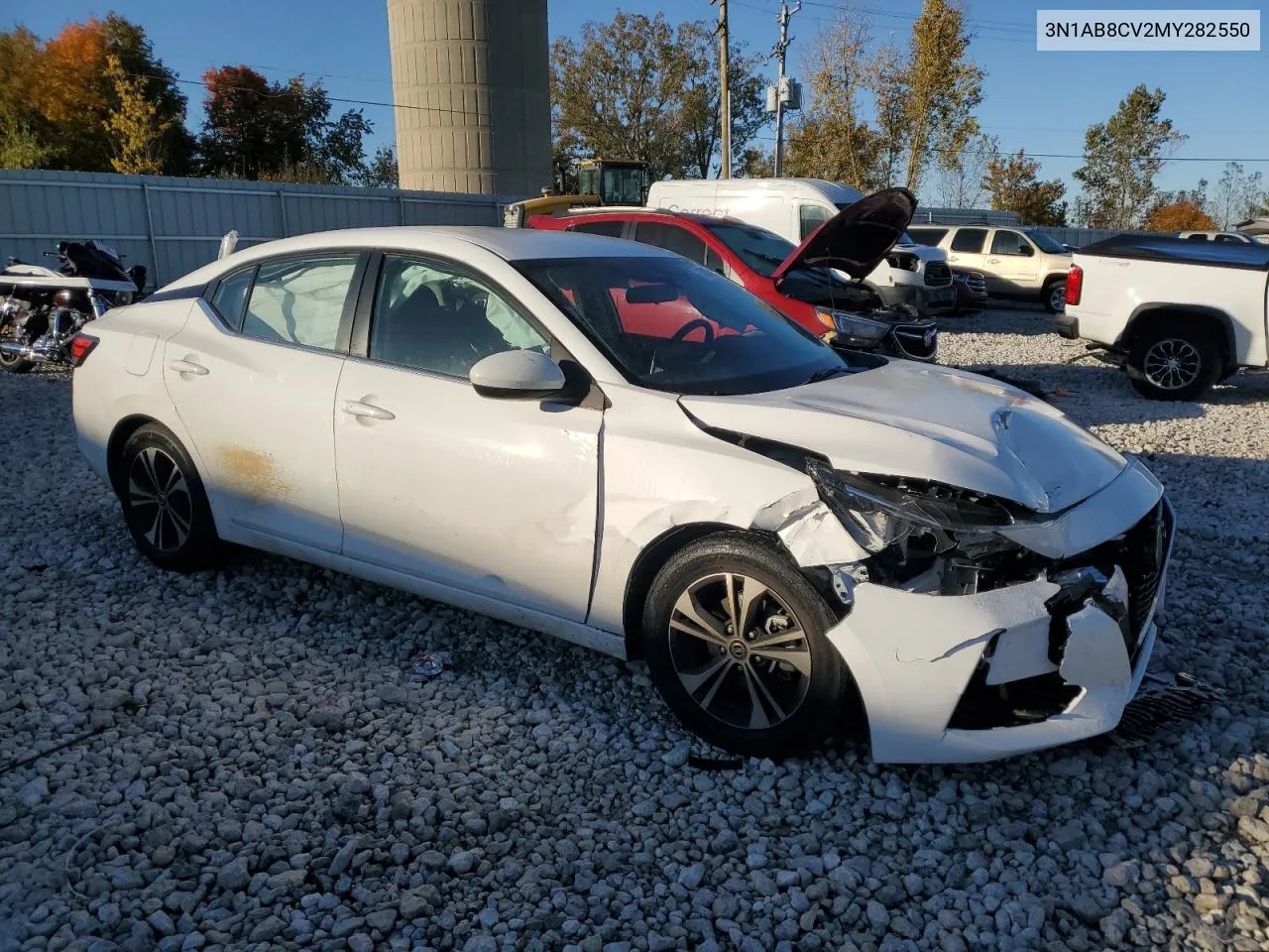 2021 Nissan Sentra Sv VIN: 3N1AB8CV2MY282550 Lot: 75208854