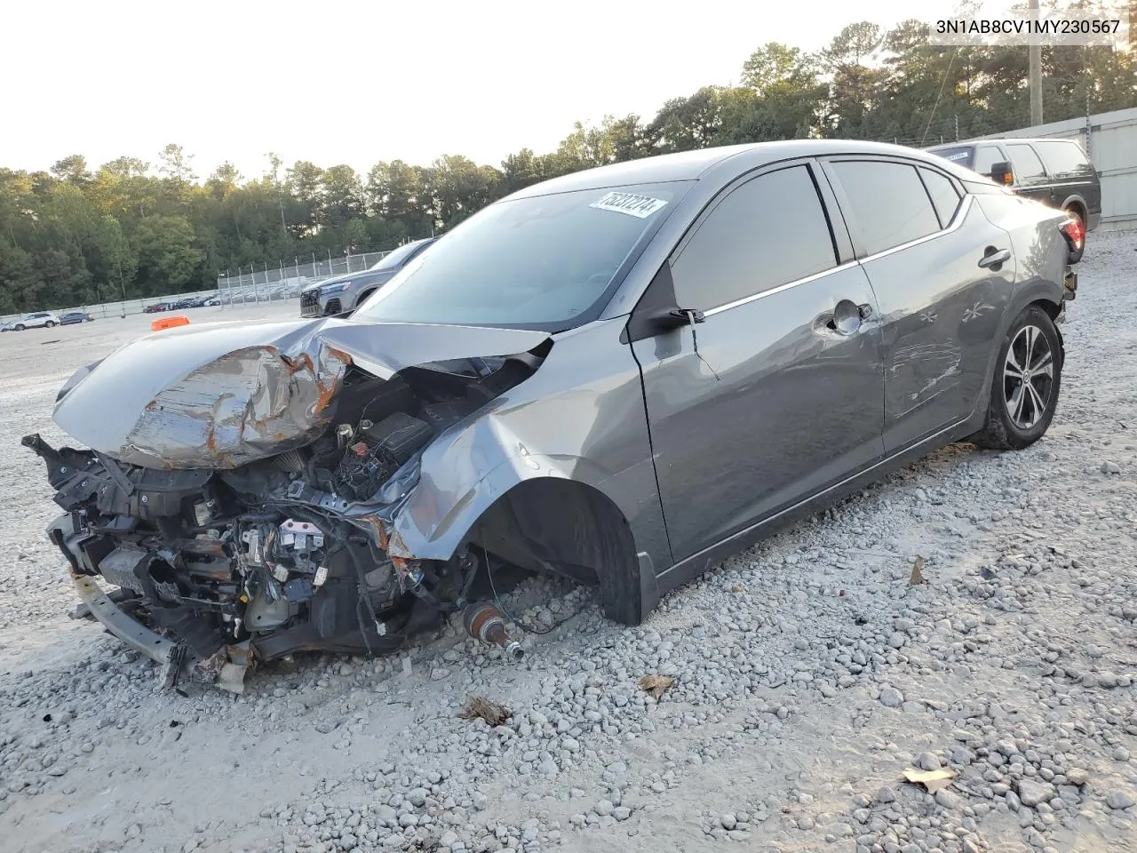 2021 Nissan Sentra Sv VIN: 3N1AB8CV1MY230567 Lot: 75237274